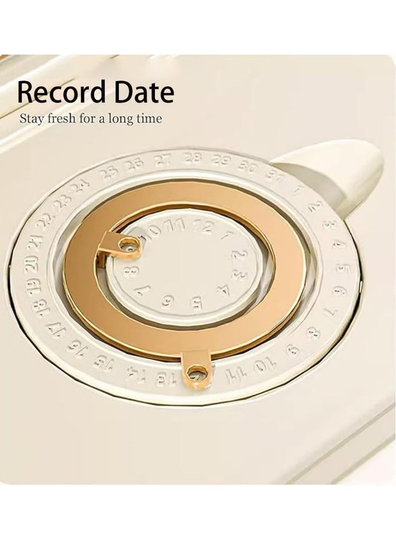 WangPangZi Rice Dispenser, Rice Containers Storage, Sealed Moisture Proof Rice Bucket with Measuring Cup, Large Grain Flour Soybean Container Storage for Kitchen Pantry Household - Image 3